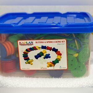Kaplan Lacing Buttons & Spools Set - Blue, Red, Yellow, Green